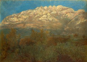 Mount Resegone af Gaetano Previati