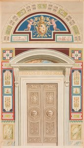 Dør, karm og lunette af Loggia XIII