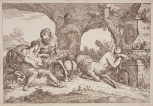 Chiron underviser i musik til Achilles