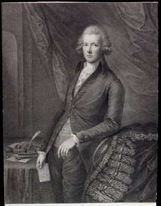 The Right Hon William Pitt den yngre (gravering) af Gainsborough (after) Dupont