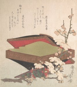 Blommeblomster og kagekasse, 1819. af Gakutei
