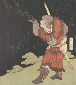 Abekongen Songoku, fra den kinesiske roman Journey to the West, sandsynligvis 1824.