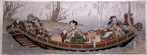 Sendai Group Triptychon: Tre helte fra kongeriget Shu, ca. 1818-30 (træsnit)