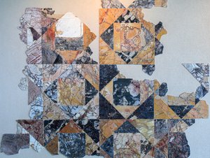 Marmorbelægning i opus sectile fra et romersk offentligt monument