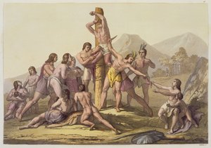 Peruanske indianere, der ofrer, fra 