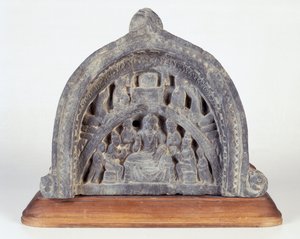 Uddannelse af Buddha, 100-200 (skifer) af Gandhara School