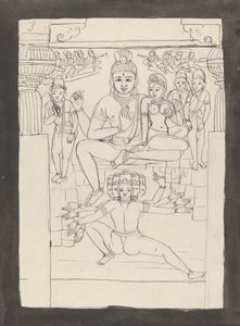 Endnu en repræsentation af historien om Mahadev græsgang og rund af Gangaram Chintaman Tambat