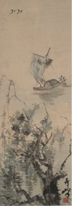 En fisker i et landskab af Gao Qifeng