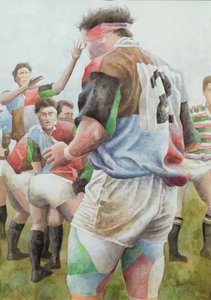 Rugbykamp: Harlequins v Northampton, Brian Moore ved Line Out, 1992 (wc)