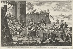 Fra Franse Furie te Antwerpen, 1583 Mislykket selskab af hertugen af ​​Anjou i byen Amberez i år 1583 (titel på objekt)
