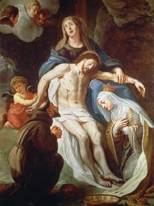 Pieta med den hellige Frans af Assisi (ca. 1181-1226) og den hellige Elizabeth af Ungarn (1207-31)