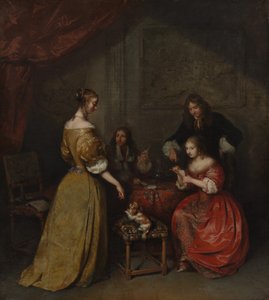 Kortfesten, ca. 1665. af Gaspar Netscher