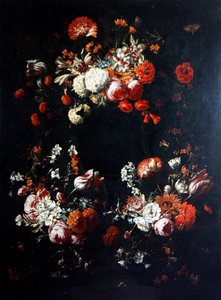 Et blomsterstykke (olie på lærred)