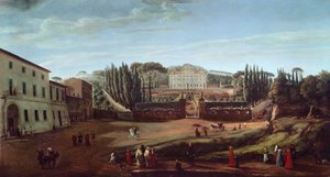 Villa Aldobrandini (olie på lærred) af Gaspar van Wittel