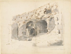 Ruinerne af et gammelt amfiteater af Gaspar van Wittel
