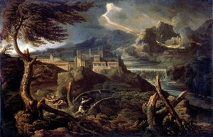 Landskab med lyn, 1660