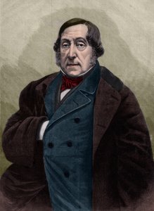 Portræt af Gioachino (Gioacchino) Rossini (1792-1868), italiensk komponist, gravering efter fotografi af Nadar.