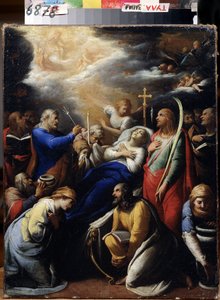 ""La mort de la Vierge"" (Jomfruens død) Maleri af Gaspard Gailius (17eme siecle) 1612 Statens Kunstmuseum, Toula af Gaspard Gailius
