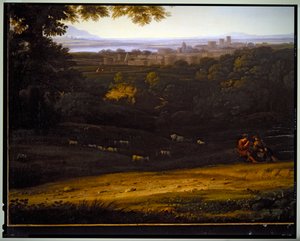 Italiensk pastoralt landskab, udateret af Gaspard Poussin Dughet