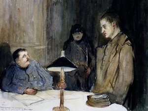 Forhør af tysk fange af Gaston Hippolyte Boucart