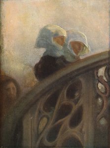 Et studium af nonner, c1896