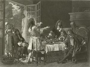 En middag i huset Moliere i Anteuil (dybtryk)