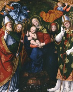 Madonna, barn og hellige, 1516 (panel) af Gaudenzio Ferrari