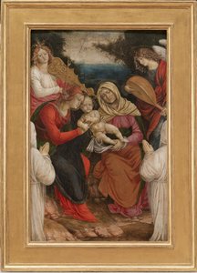 Madonna og barn, St. Anne og donorer, 1508-09 af Gaudenzio Ferrari