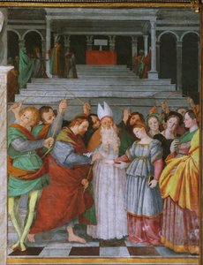 Jomfruens bryllup og præsentationen af Maria ved templet af Gaudenzio Ferrari