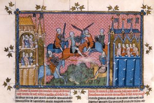 Scene fra Lancelot of the Lakes romantik af Gautier