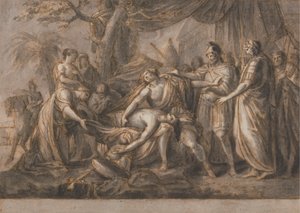 Achilles beklager Patroklos død