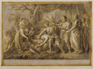 Achilles Lamenting the Death of Patroclus, 1760-63 (pen og blæk og vask på papir)