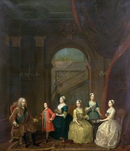 Thomas Wentworth, (1672-1739) jarl af Strafford og hans familie, ca. 1732