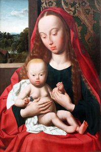Tysk: Maria med barnet Jomfru og barn af Geertgen Tot sint Jans