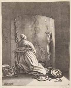 En kvinde, der laver mad af Geertruyt Roghman