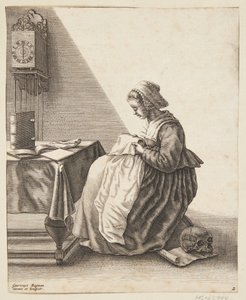 En kvinde, der plisserer