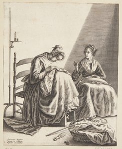 To kvinder, der syer af Geertruyt Roghman
