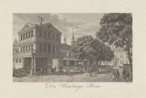 Den gamle børs i Hamborg, 1822 af Geissler