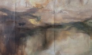 Tåget, abstrakt landskab af Gemma Bardot