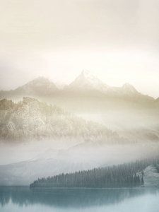 Misty Mountain Forest Lake af Gemma Bardot