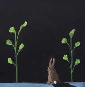 Night Rabbit, 2019 (olie på lærred)