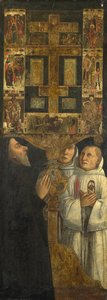 Kardinal Bessarion og to medlemmer af Scuola della Carità i bøn med Bessarion Reliquary, ca. 1473 af Gentile Bellini
