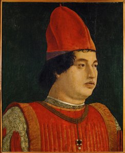 Gianfrancesco Gonzaga, markgreve, regent af Mantua ... (olie på træ) af Gentile Bellini