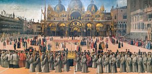 Procession på Markuspladsen af Gentile Bellini