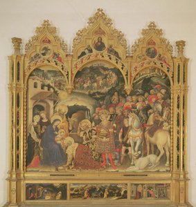 Tilbedelse af Magi-altertavlen, 1423 (tempera på panel) af Gentile da Fabriano