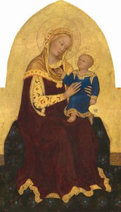 Madonna and Child Enthroned, ca. 1420. af Gentile da Fabriano