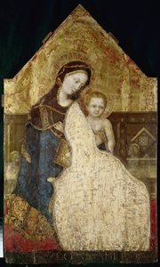 Jomfru med barn (tempera på panel af Gentile da Fabriano