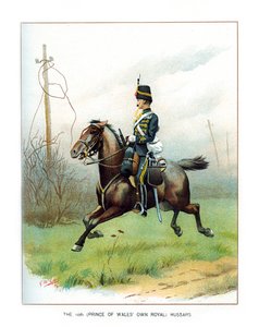 Den 10. prins af Wales egner kongelige husarer, c1890.