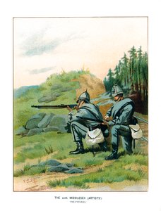 The 20th Middlesex Artists, c1890. af Geoffrey Douglas Giles