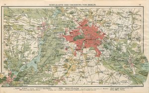 Skolekort over området omkring Berlin af Geographische Anstalt von Velhagen und Klasing